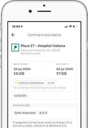 Paga la teva recàrrega còmodament